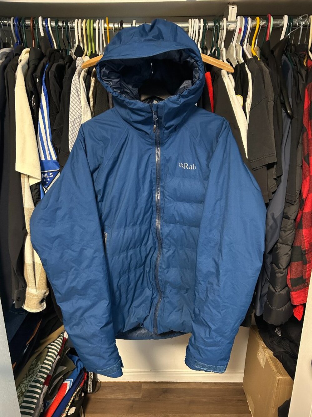 Rab Valiance Blue Puffer Outdoor Gorpcore Men's Jacket - Size L